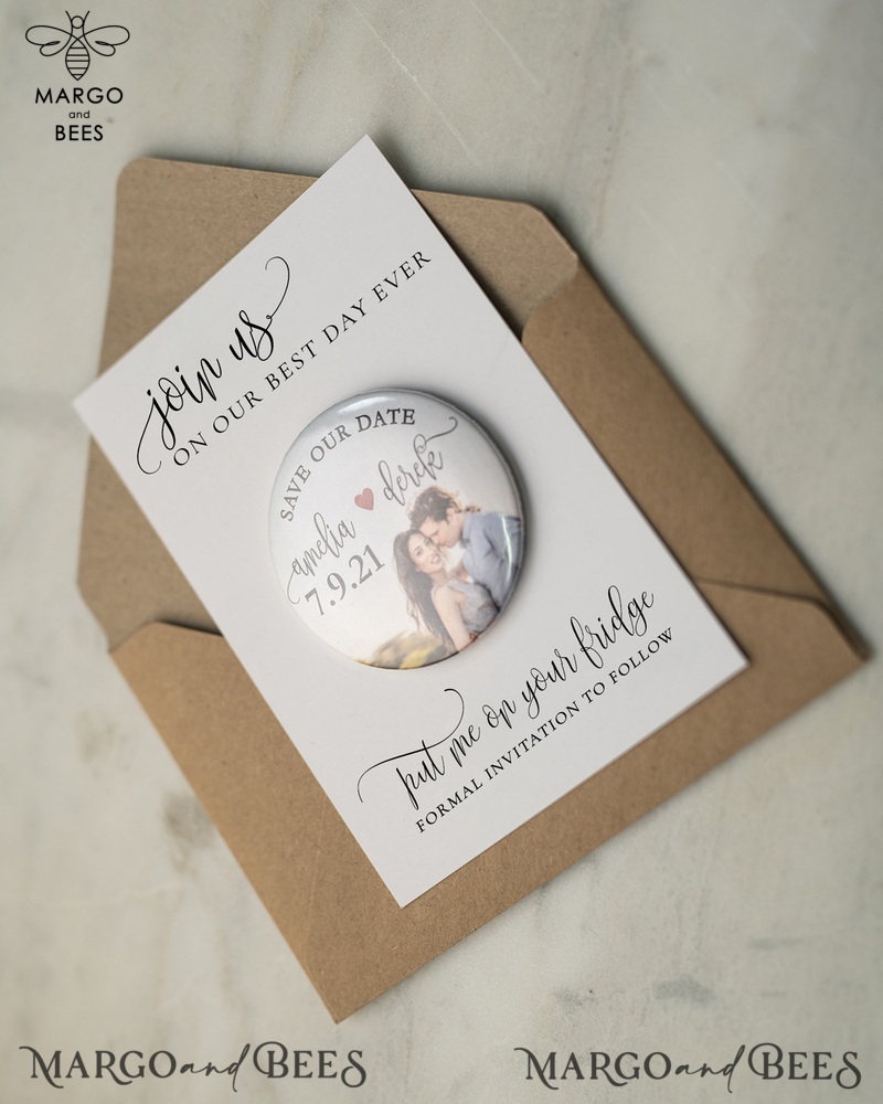 Handmade Save the Dates Card with Your Photo Fridge magnet-4