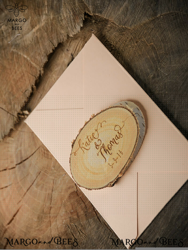 Custom-made Wooden Fridge Magnets for Your Bespoke Wedding Save the Date-2
