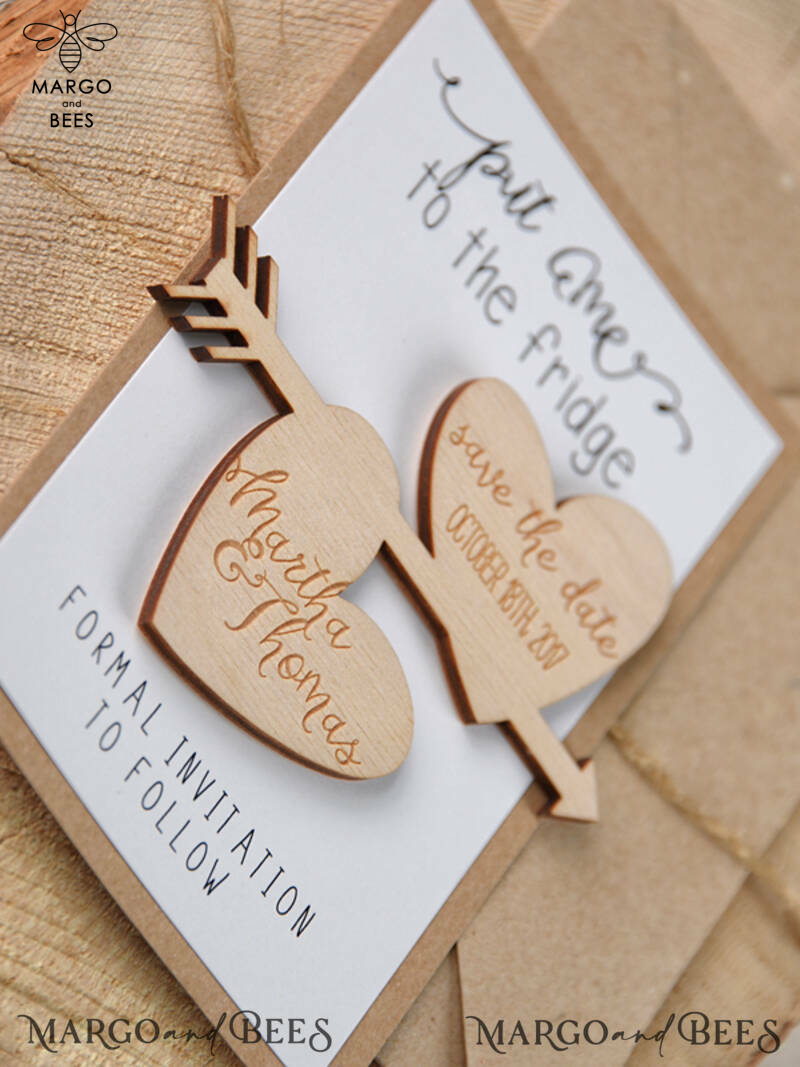 Personalised Wedding Save the dates fridge magnets   -1