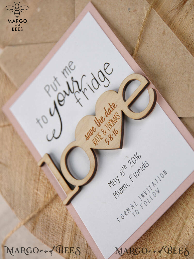 Wedding Save the Date online rustic magnet   -3