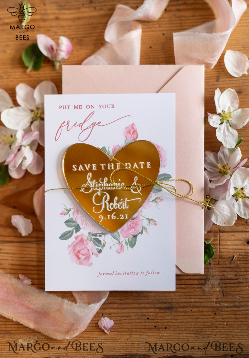Save the Date Cards Wood Fridge magnets   -1