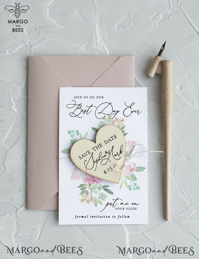 Wedding Save The Date Card and Heart Magnet: A Perfect Reminder on Your Fridge

Blush Pink Save Our Date Wood Magnets: A Chic and Romantic Way to Save the Date-2