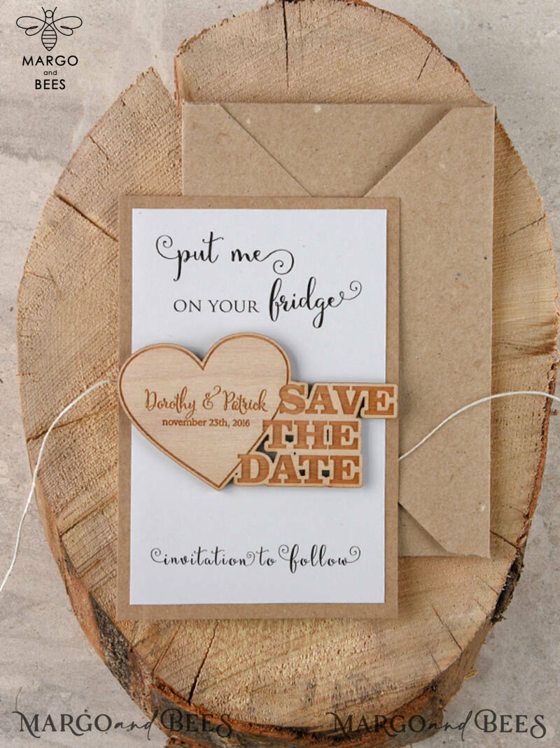 Save the date wedding card custom magnet   -1