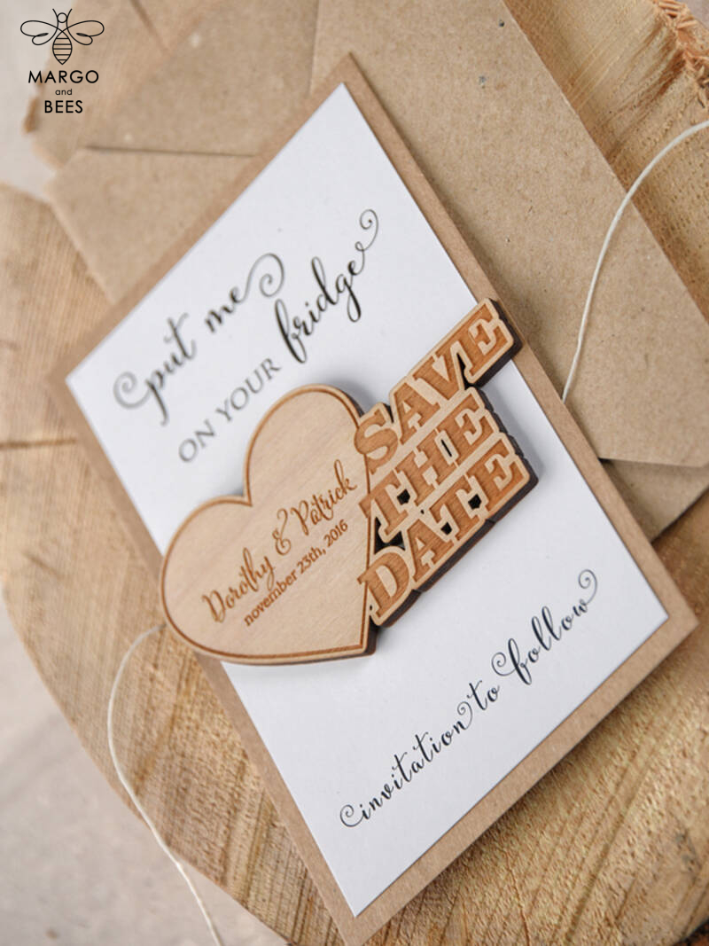 Save the date wedding card custom magnet   -2