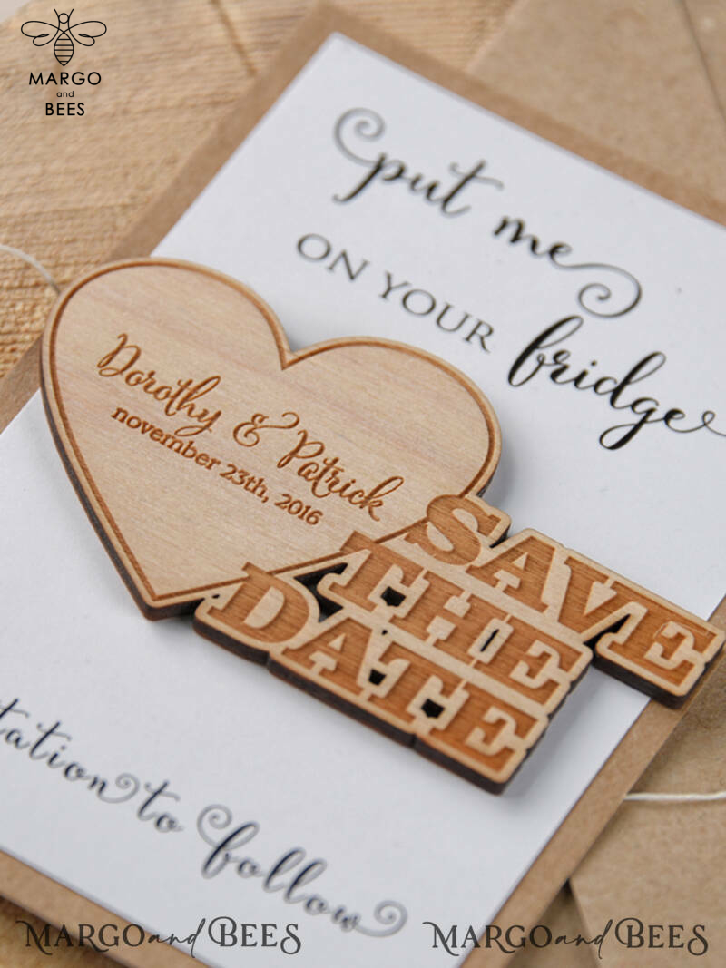 Save the date wedding card custom magnet   -3