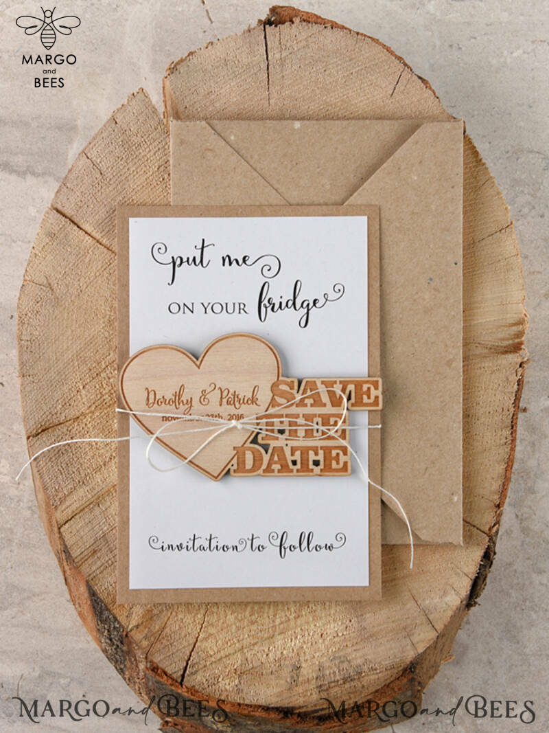 Save the date wedding card custom magnet   -0