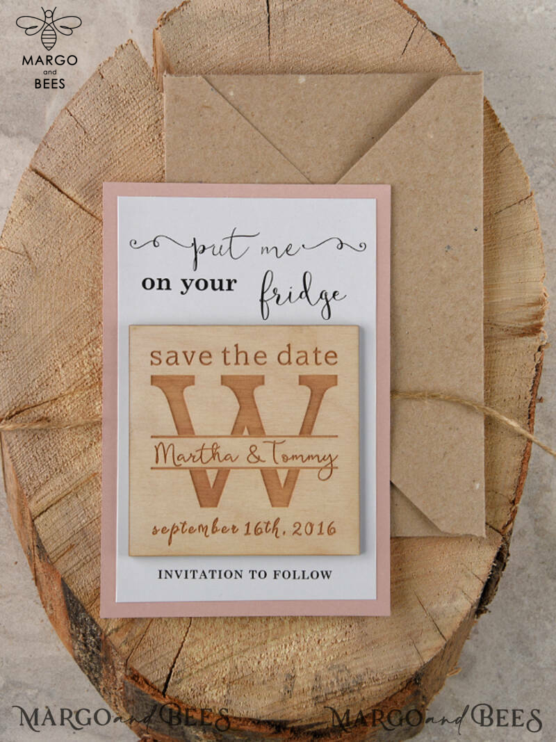 Save the Date magnets Wood Fridge magnets   -1
