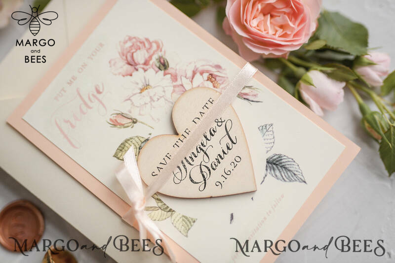 Personalised Wedding Save the dates Personalised  Wooden Heart   Stylish-8