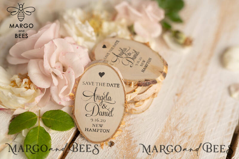 Save the Date magnets Wood Fridge magnets   Personalised Wedding Save The Date Card and wood slice Magnet, Boho Save Our Date Magnets, save our dates -4