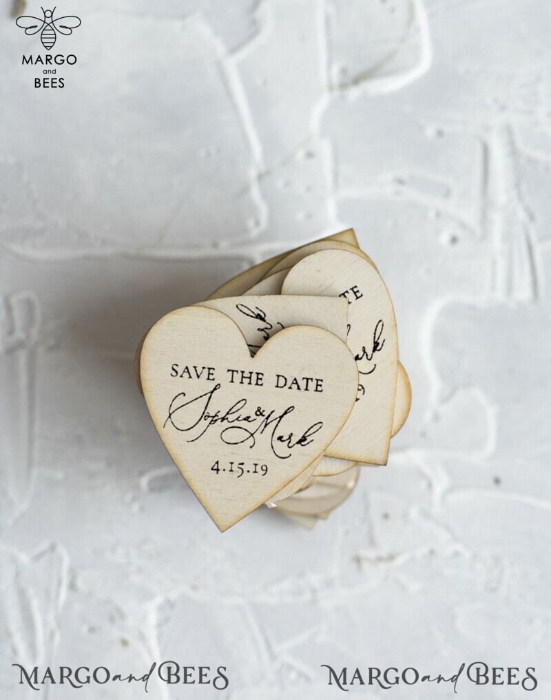 Unique Wedding Save the Date Card: Don't Forget to Save the Date with our Crafty Wooden Slice Magnets-3