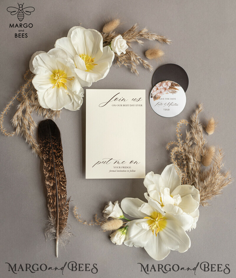 Introducing our Personalised Boho Save the Date Magnet and Card Collection for Wedding Save The Dates-6