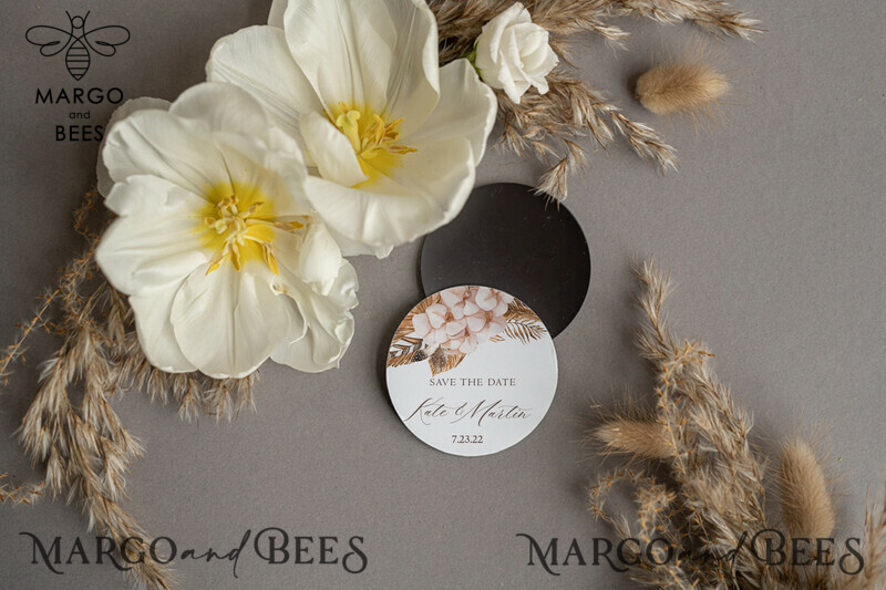 Introducing our Personalised Boho Save the Date Magnet and Card Collection for Wedding Save The Dates-7