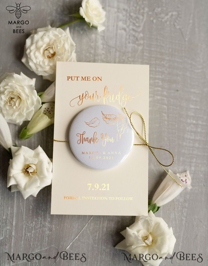 Personalised Gold   Save the Date Magnet and Card, Vellum Wedding Save The Dates Magnets, Wedding Boho Save The Date Cards-1
