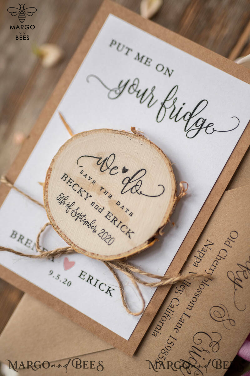 Save the date custom wording Personalised Rustic Wooden Heart   -10