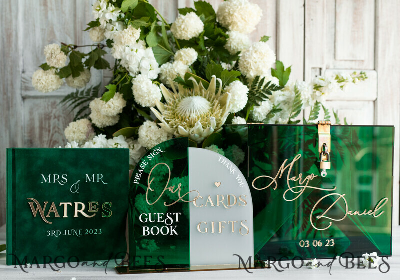 Modern Arch Green Acrylic Place Card with Stand, Premium Wedding Seat Cards, Green Acrylic Name Card-17
