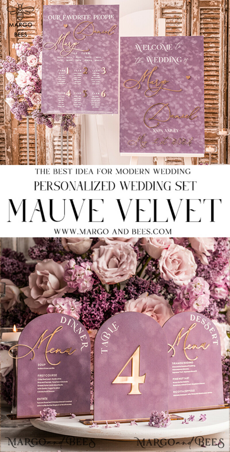 Luxury Blush Pink Golden Velvet Wedding Ring Box for Ceremony: Customizable Boho Glam Box for 3 Rings-11