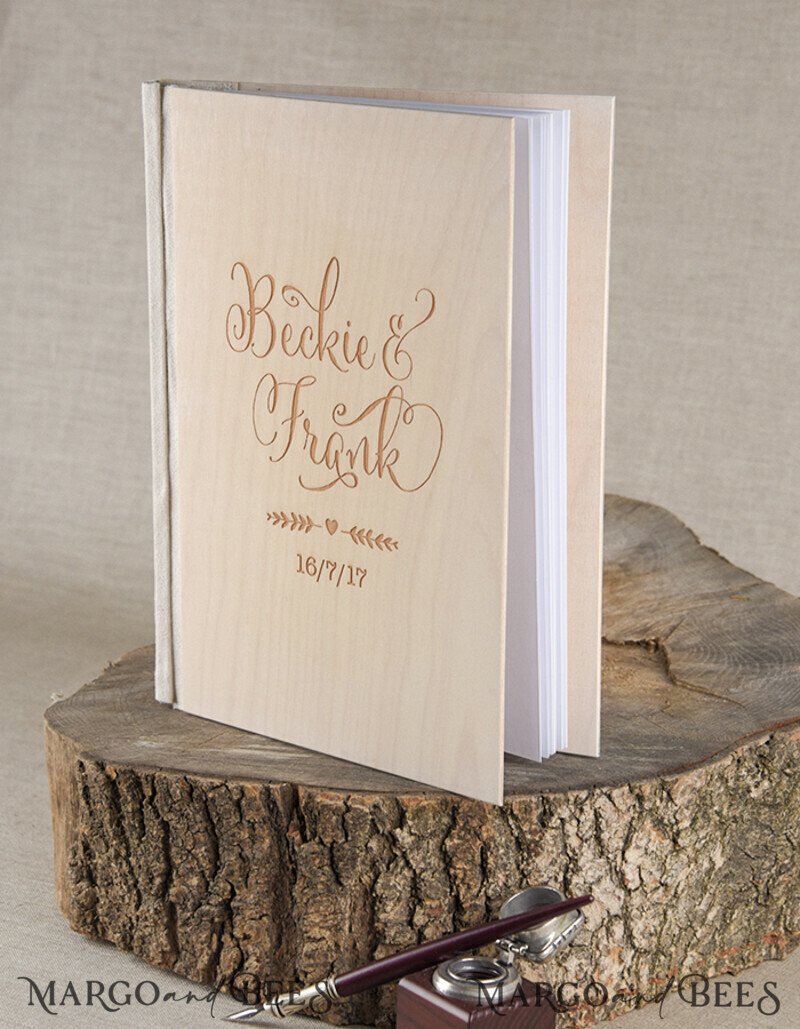 Wedding guestbook for polaroids, Boho Instax Wedding Book Wooden Instax Photo Booth Album-1