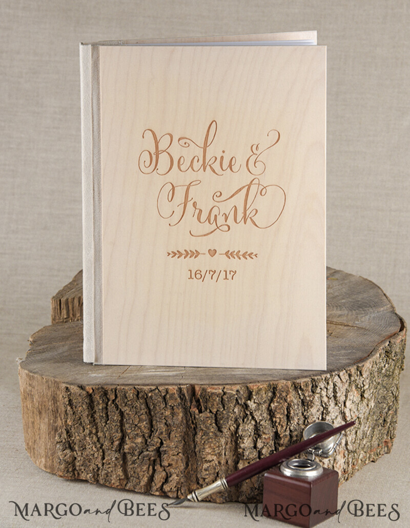 Wedding guestbook for polaroids, Boho Instax Wedding Book Wooden Instax Photo Booth Album-0