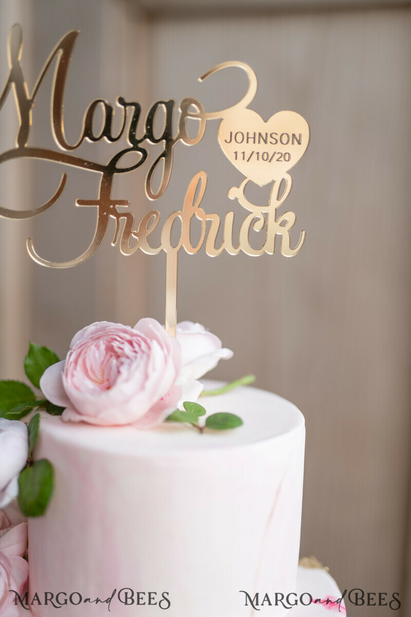 Wedding cake topper, plastic cake topper-3