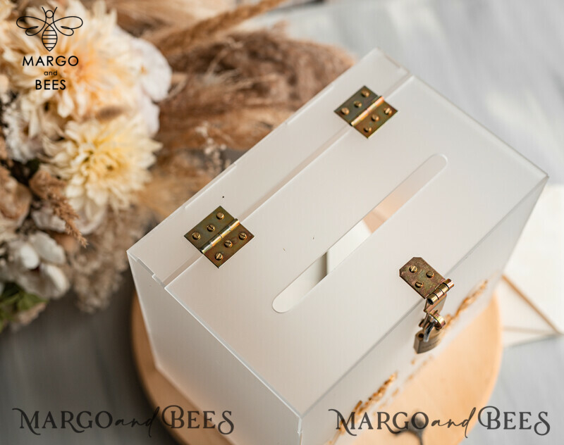 Elegant Frozen Wedding Set: Acrylic Card Box with Lock and Sign Cards & Gifts-7