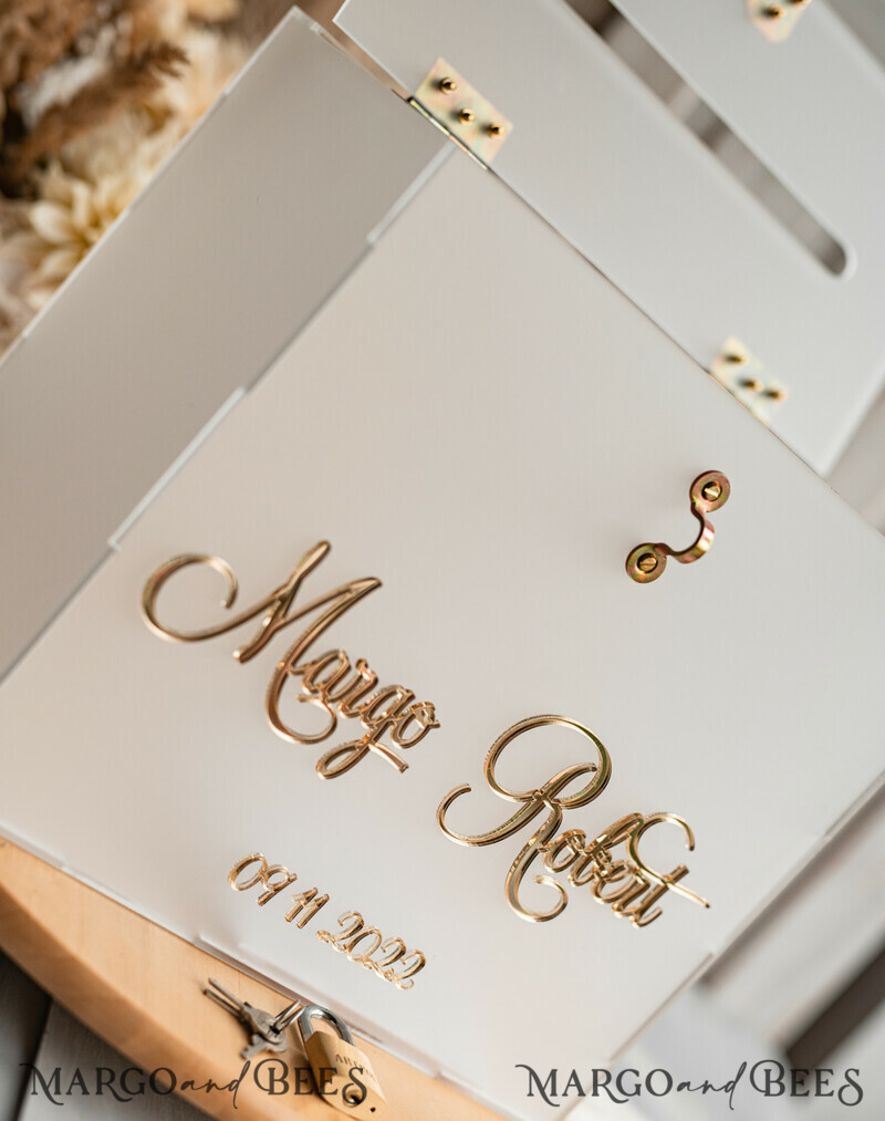Frozen wedding wishing well acrylic money gift card box, Personalized Wedding Card Box, Acrylic Card Box-10