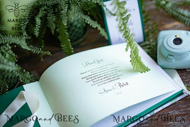 Presonalised Wedding Guest Book, Velvet Personalized Wedding Album Photo Booth Book-17