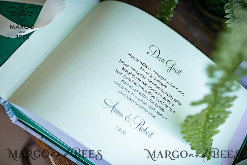 Presonalised Wedding Guest Book, Velvet Personalized Wedding Album Photo Booth Book-18