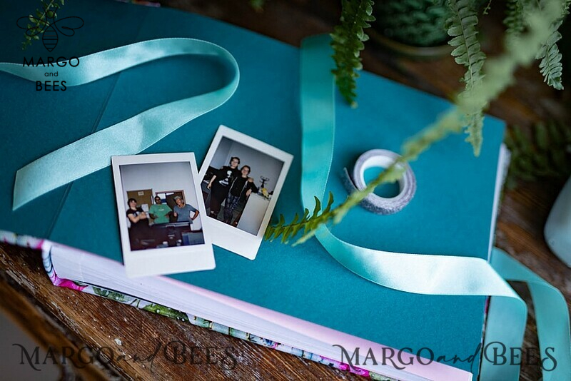 Presonalised Wedding Guest Book, Velvet Personalized Wedding Album Photo Booth Book-2
