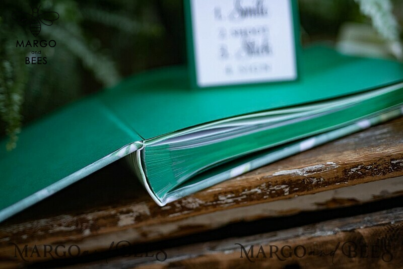 Green Wedding Guest Book,Greenery Monstera  Instant Photo Book Instax • Fern Boho Wedding Photo Guestbook-8
