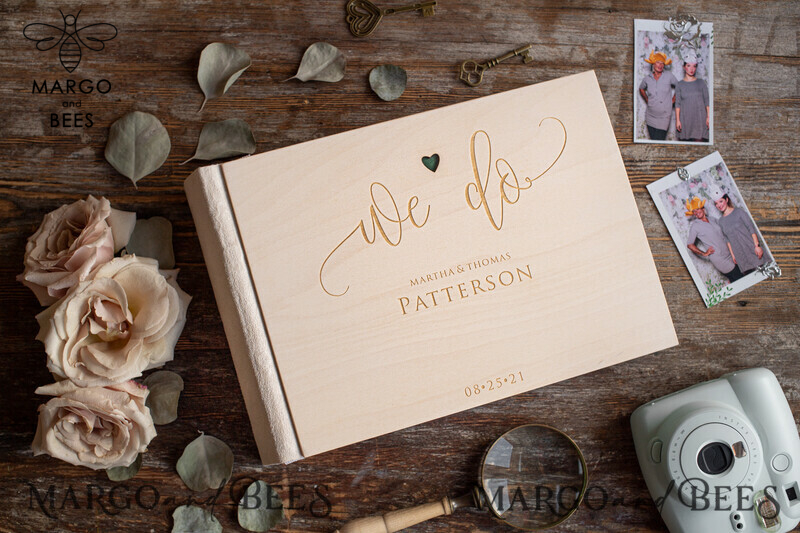 Create Lasting Memories with Our Wooden Wedding Guest Book and Engraved Rustic Photo Booth Album-5