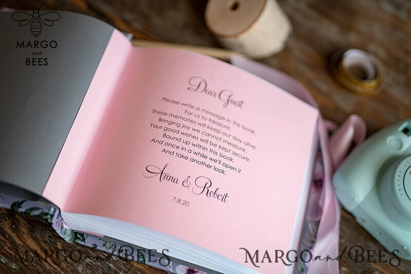 Presonalised Wedding Guest Book, Velvet  Instant Photo Book Boho Elegant Instax Wedding Photo Guestbook-5