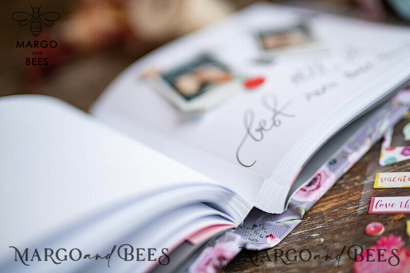 Presonalised Wedding Guest Book, Velvet  Instant Photo Book Boho Elegant Instax Wedding Photo Guestbook-8