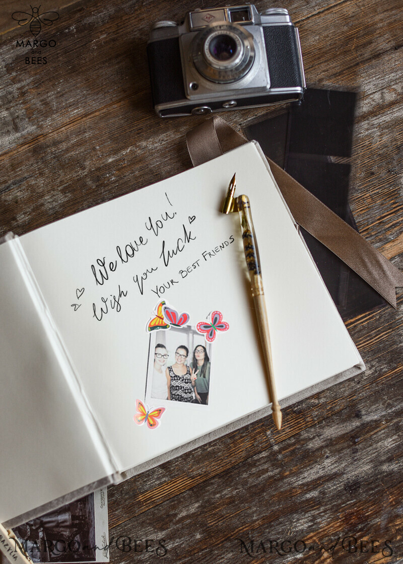 Create Lasting Memories with a Custom Wedding Guestbook: A Velvet Instant Photo Book for Your Boho Elegant Instax Wedding Photos-2