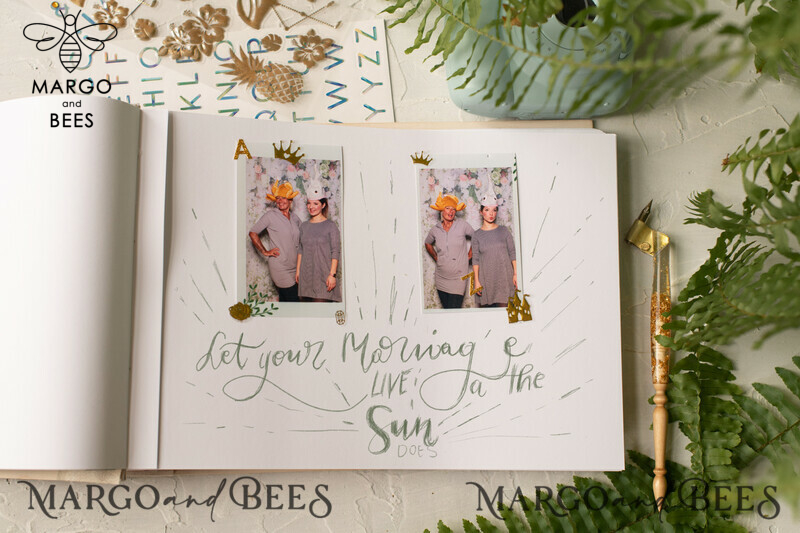 Rustic Wedding Guest Book: Personalized Wooden Album for Photo Booth Memories-1