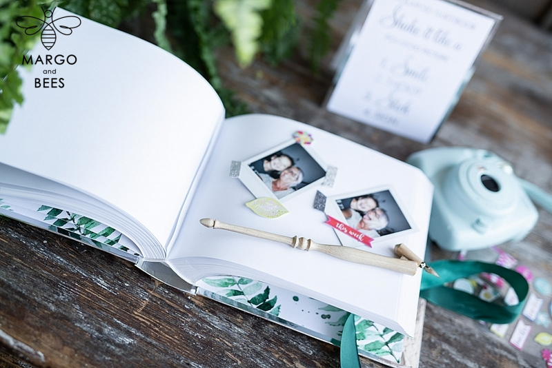 Presonalised Wedding Guest Book, Velvet  Instant Photo Book Boho Elegant Instax Wedding Photo Guestbook-27