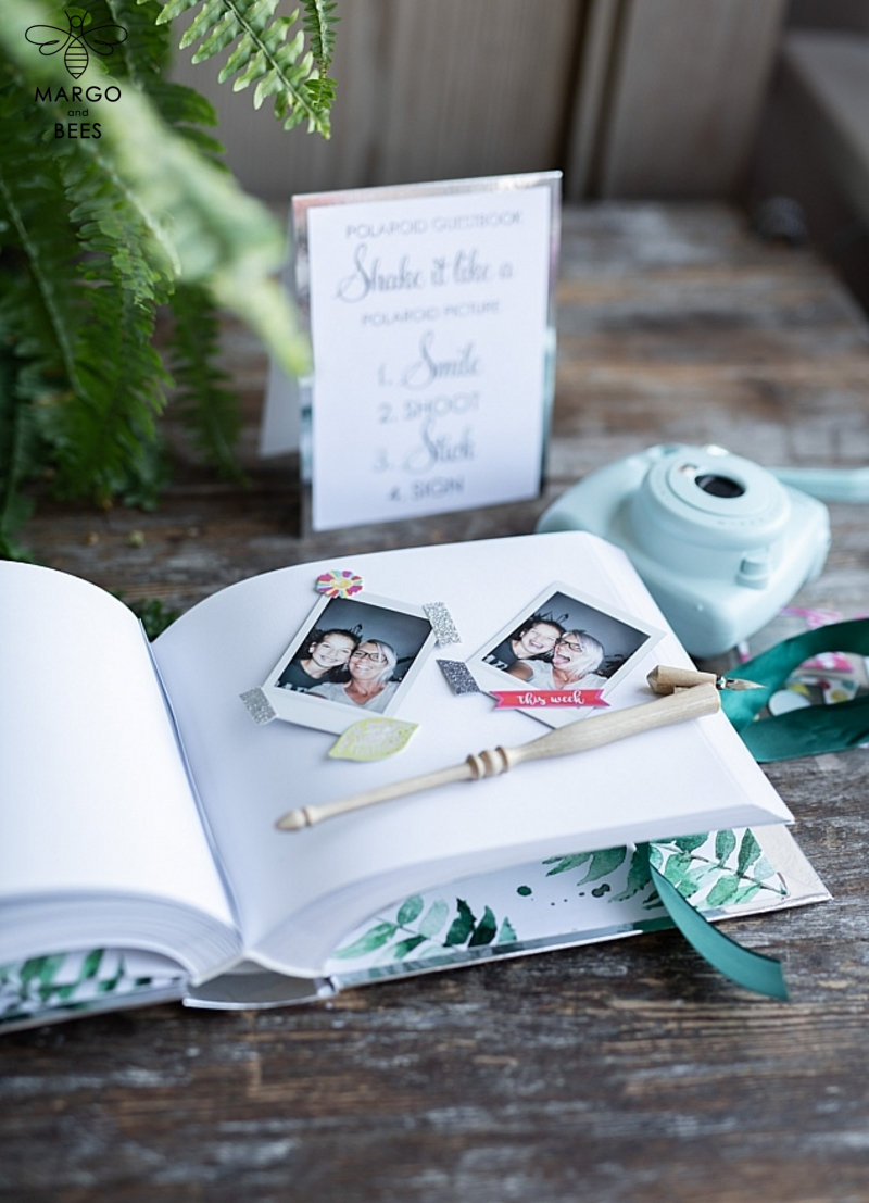 Presonalised Wedding Guest Book, Velvet  Instant Photo Book Boho Elegant Instax Wedding Photo Guestbook-28