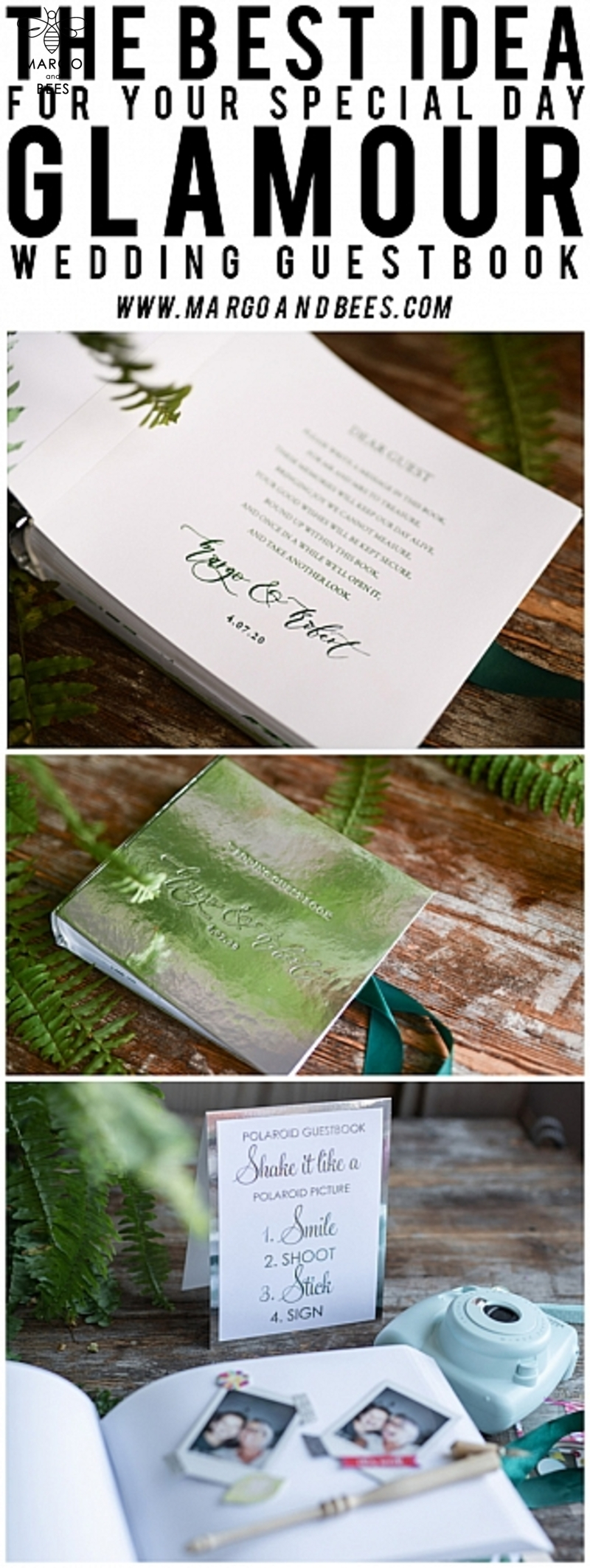 Presonalised Wedding Guest Book, Velvet  Instant Photo Book Boho Elegant Instax Wedding Photo Guestbook-32
