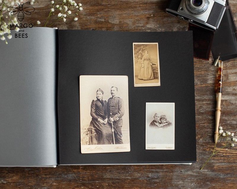 Presonalised Wedding Guest Book, velvet Personalized Wedding Album Photo Booth Book-4
