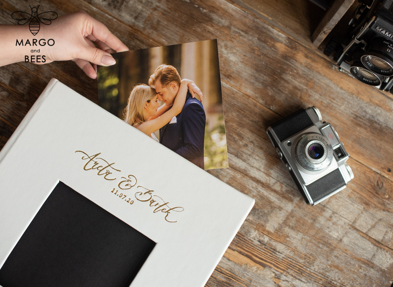 Presonalised Wedding Guest Book, velvet Personalized Wedding Album Photo Booth Book-7