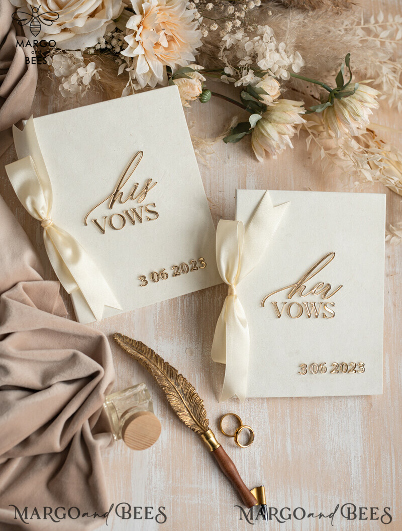 Personalized Bride & Groom Vow Books: The Perfect Wedding Vows Keepsake and Bridal Shower Gift-1