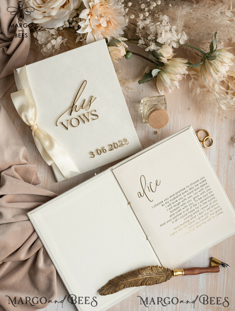 Personalized Bride & Groom Vow Books: The Perfect Wedding Vows Keepsake and Bridal Shower Gift-22