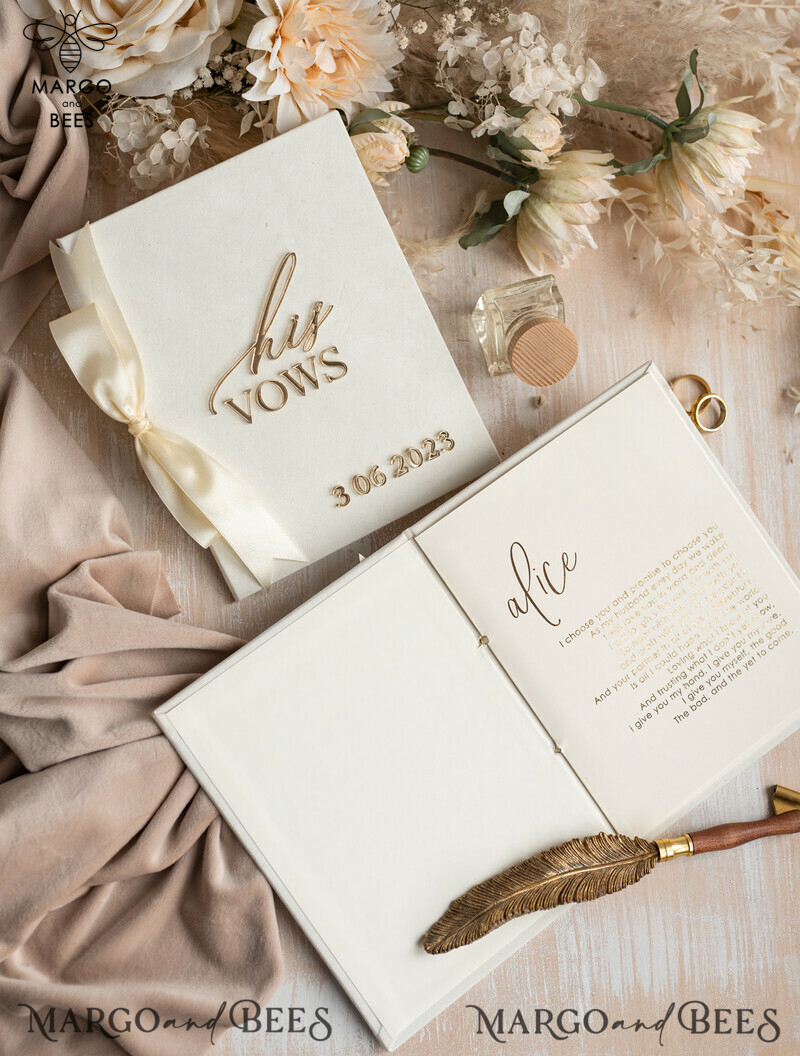 Personalized Bride & Groom Vow Books: The Perfect Wedding Vows Keepsake and Bridal Shower Gift-21