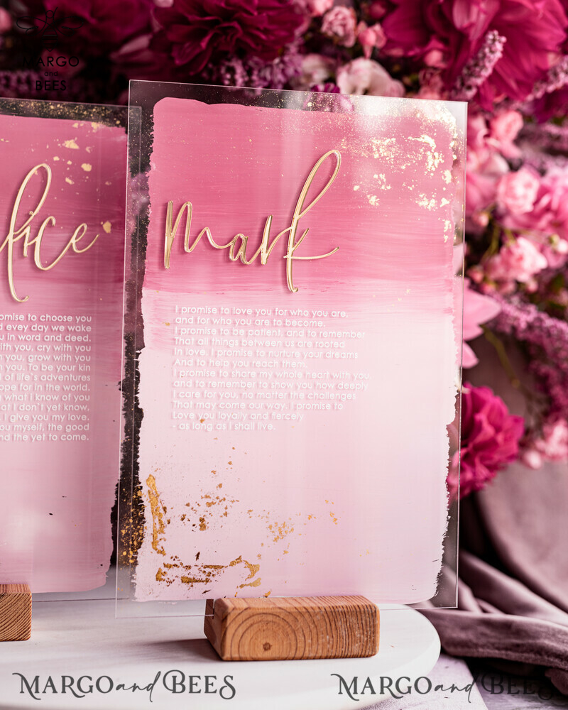 Personalized Acrylic Ombre Bride and Groom Vow Books: The Perfect Custom Wedding Vow Booklets and Bridal Shower Gift-11