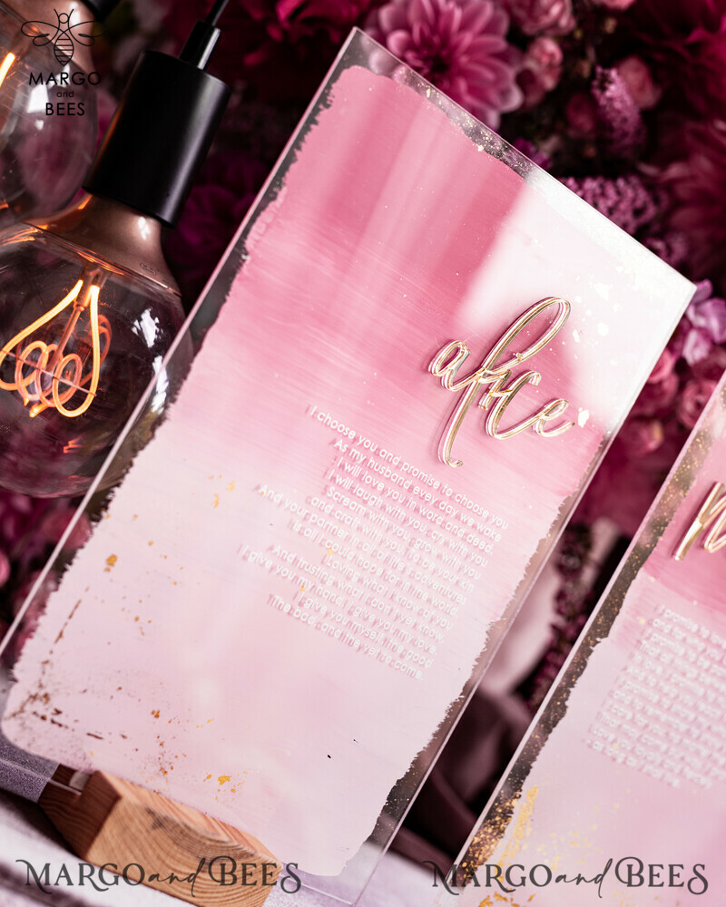 Personalized Acrylic Ombre Bride and Groom Vow Books: The Perfect Custom Wedding Vow Booklets and Bridal Shower Gift-2