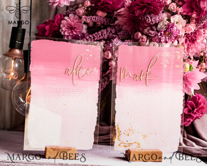 Personalized Acrylic Ombre Bride and Groom Vow Books: The Perfect Custom Wedding Vow Booklets and Bridal Shower Gift-6