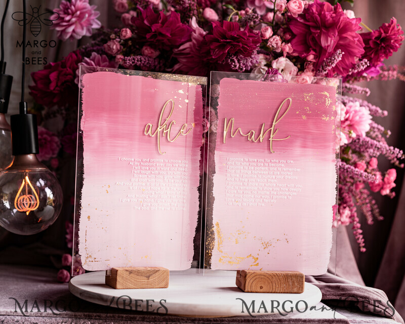 Personalized Acrylic Ombre Bride and Groom Vow Books: The Perfect Custom Wedding Vow Booklets and Bridal Shower Gift-8