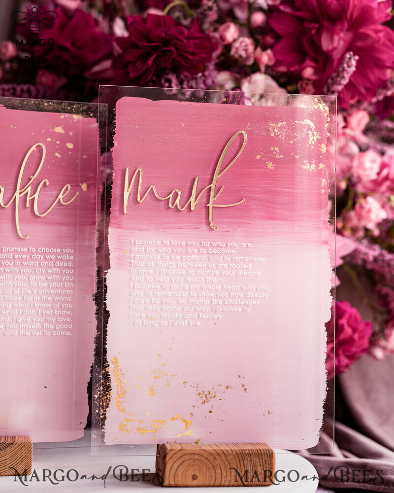 Personalized Acrylic Ombre Bride and Groom Vow Books: The Perfect Custom Wedding Vow Booklets and Bridal Shower Gift-10