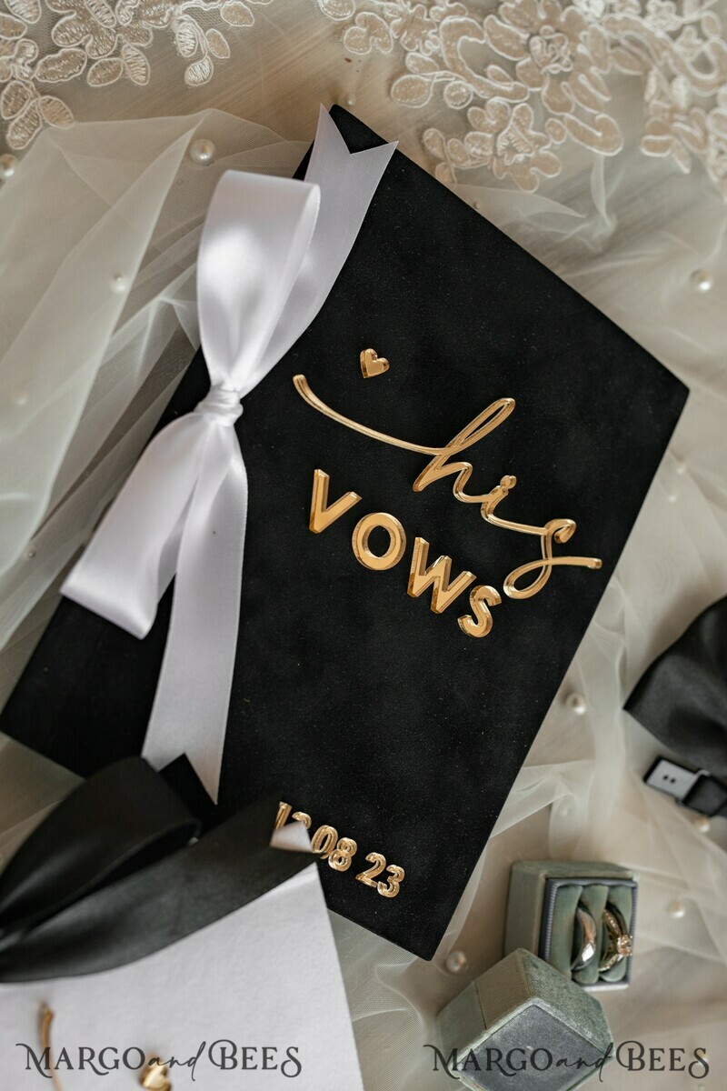 Elegant Classic Bride and Groom Vow Books in Black, White, and Gold: Personalized Velvet Booklets for Wedding Vows - Set of Two

Golden Mirror His and Her Vow Books: Custom Acrylic Cases for an Elegant Wedding Ceremony - Personalized Bridal Shower Gift

Luxurious His and Hers Wedding Vow Books in Gold: Custom Acrylic Cases with Velvet Booklets - Perfect Bridal Shower Gift Set-19