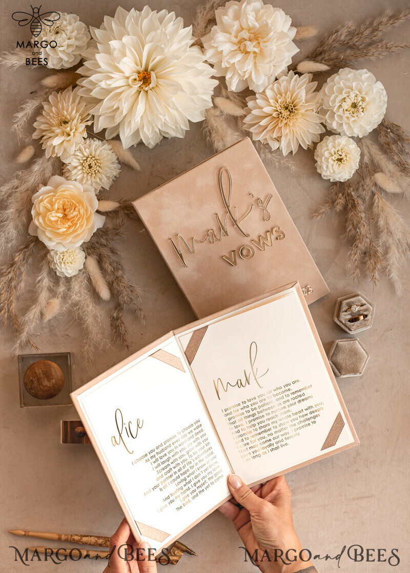 Personalized Bride and Groom Vow Books: The Perfect Custom Wedding Vow Booklets and His and Her Vow Books for an Unforgettable Wedding Day. Also, Ideal as a Customized Bridal Shower Gift.-14