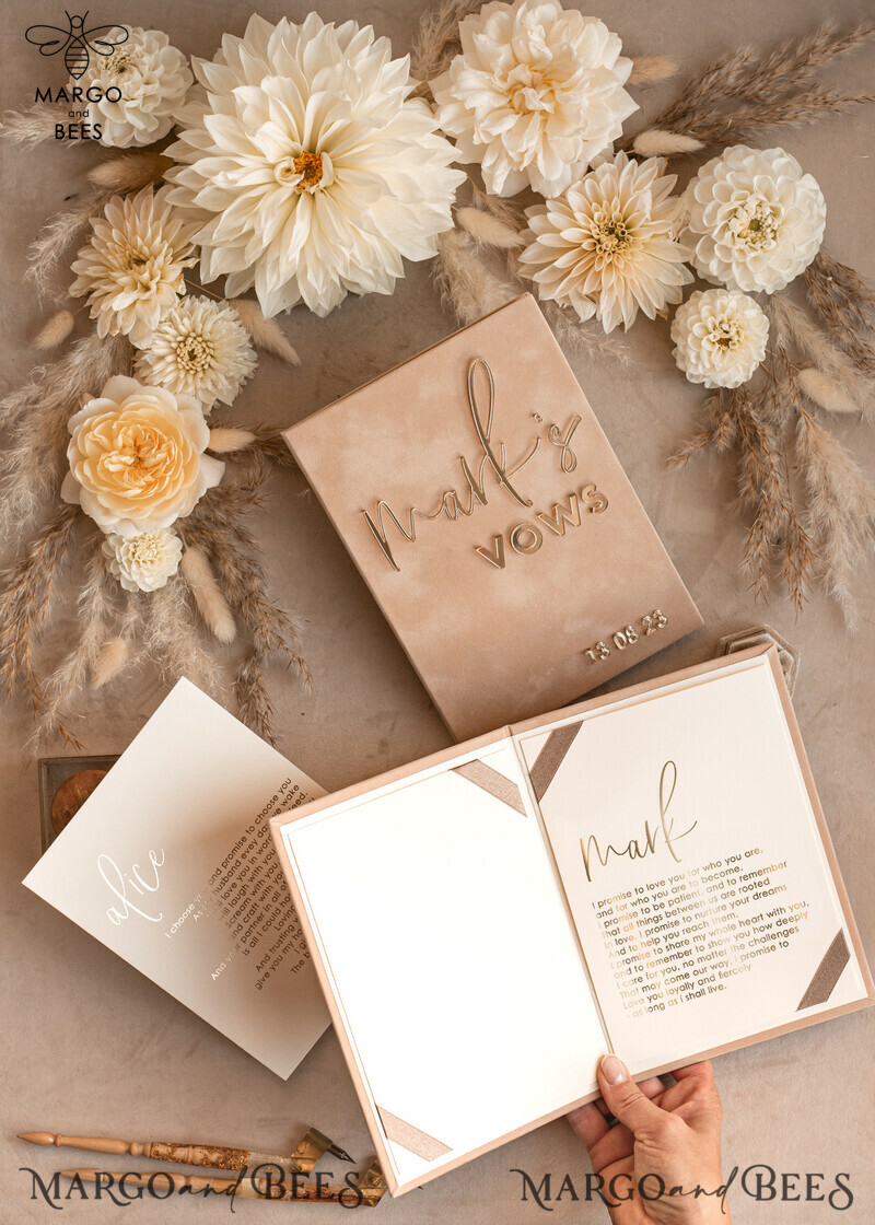 Personalized Bride and Groom Vow Books: The Perfect Custom Wedding Vow Booklets and His and Her Vow Books for an Unforgettable Wedding Day. Also, Ideal as a Customized Bridal Shower Gift.-13
